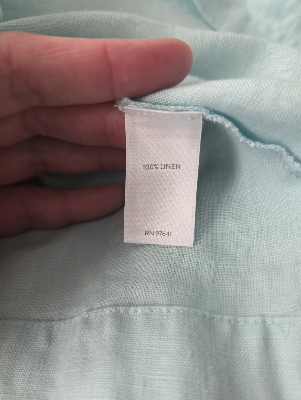 J.Jill Love Linen Split Neck Shift Dress Aqua Blue Mint Size L - Picture 9 of 10